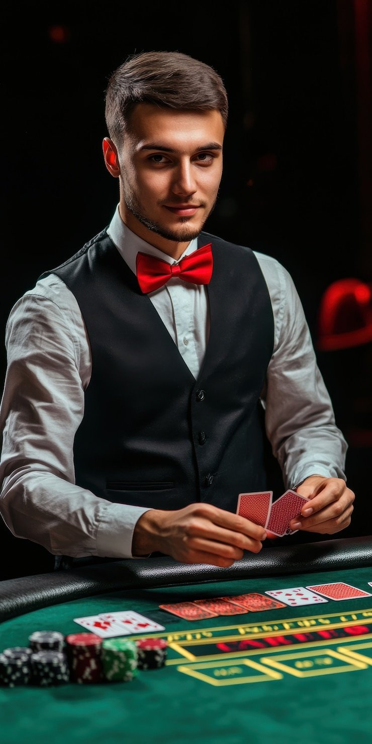Tampilan split-screen Multi-Bet di radian4d menampilkan blackjack, roulette, dan baccarat dengan dealer langsung di setiap panel